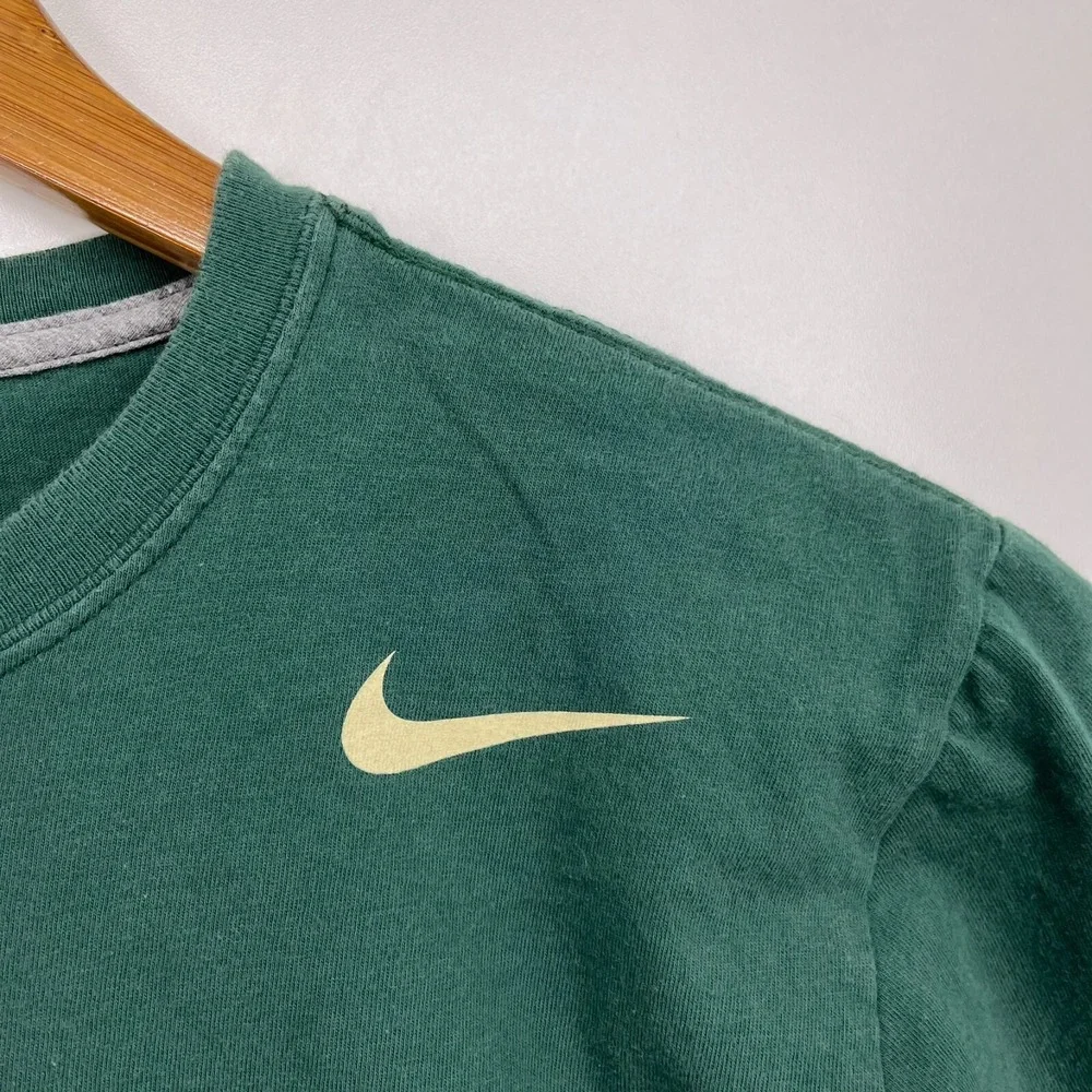 Nike Baylor University Bears Football Mens T-Shirt Green Gold Medium